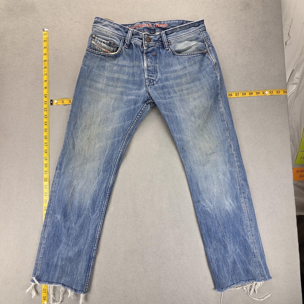 Diesel Jeans Mens Blue Safado Regular Slim Straight Made Italy‎ 0826D Fits 30x28